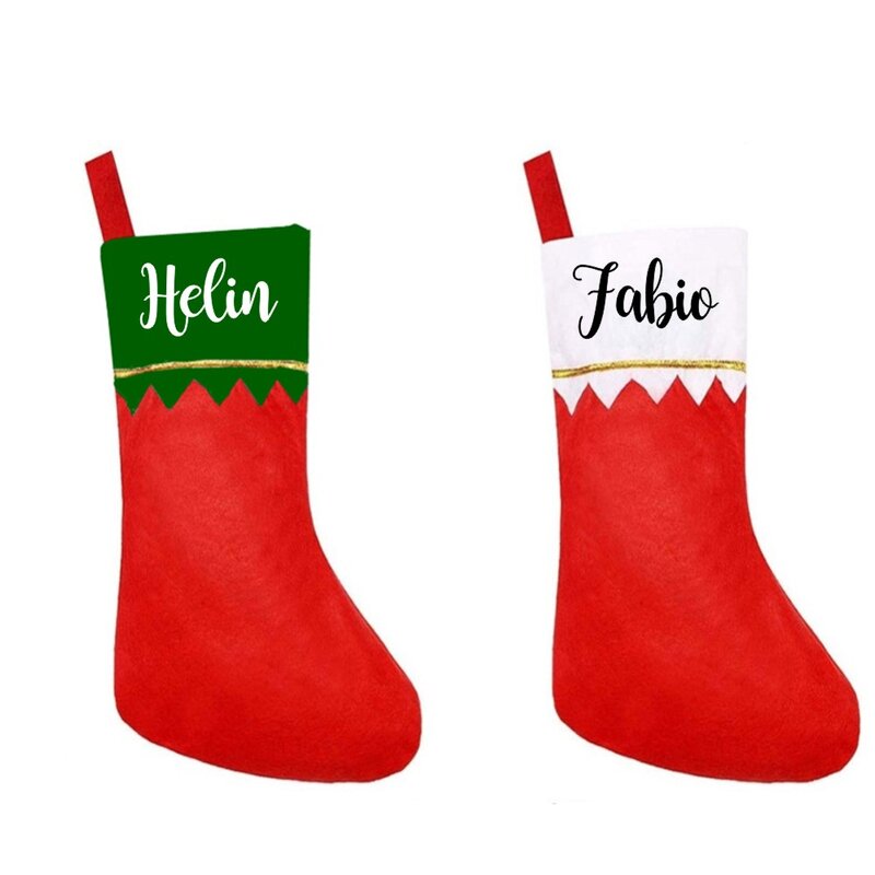 개인화 된 크리스마스 스타킹 크리스마스 선물 맞춤 휴일 스타킹 가족 스타킹 세트 Monogrammed Stocking Unique Gift