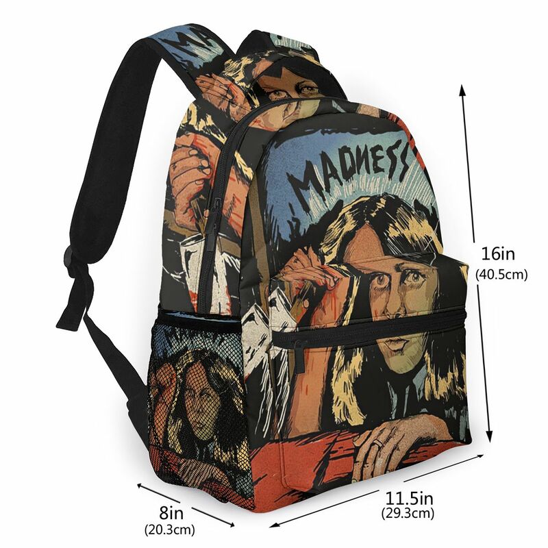 Szaleństwo czarownice Horror komiksowy plecak dla dziewczynek chłopcy podróżują plecaki na nastoletnią tornister