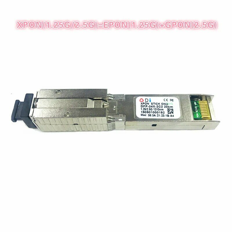XPON 1490/1330nm SFP ONU Stick Mit MAC SC Stecker DDM pon modul 1,25/2,5 GCompatible mit EPON /GPON (1,244 Gbps/2,55G) 802.3ah