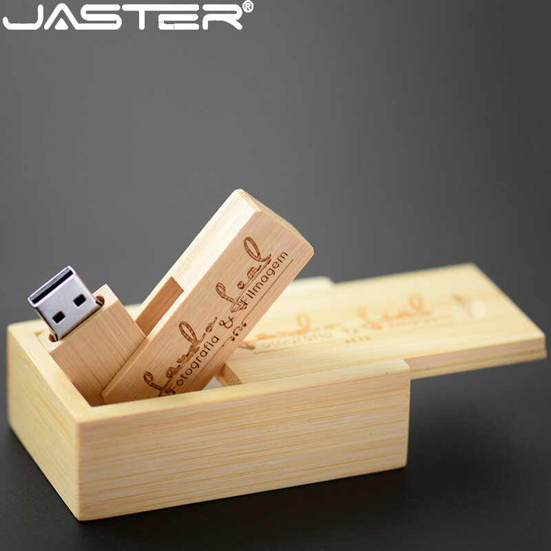 Jaster Usb 2.0 Houten Usb Flash Drives Vierkante Zakmes 64Gb Pen Drives Gratis Logo 32G Memory Stick walnoot Houten U Disk 8G 16G