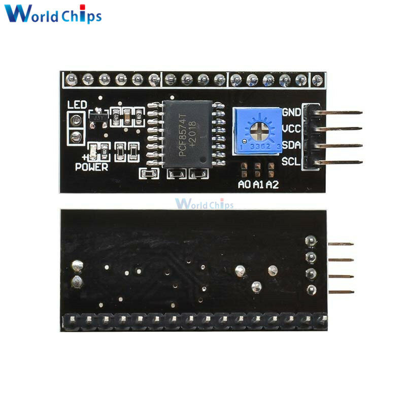 LCD1602 1602 Modul Blau/Gelb Grün Bildschirm 16x2 Zeichen LCD Display Modul PCF8574T PCF8574 IIC I2C Interface 5V für arduino