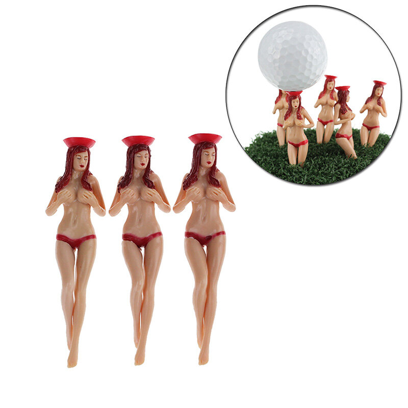 CRESTGOLF-Tees de golf sexy style bikini pour femme, accessoires de golf en plastique, cadeau le plus récent design, taille 75mm(2.95 pouces), 6 pièces par paquet