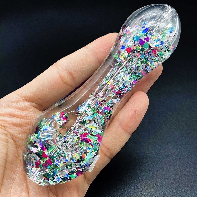 5" Freeze-A-Bowl Glitter Pipe Handmade Spoon Pipe