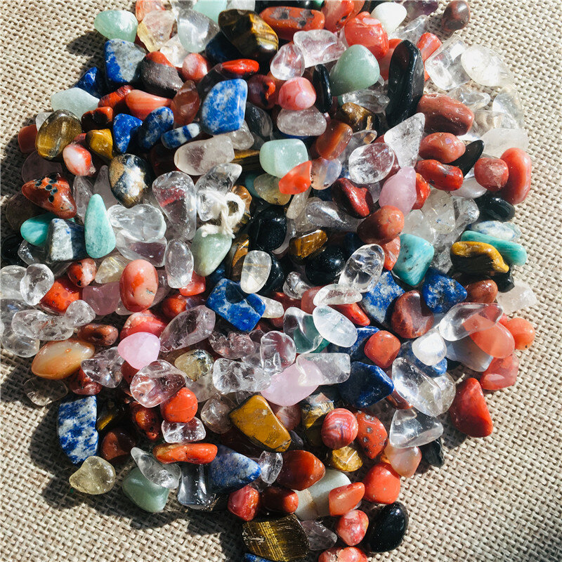 100 กรัมพลอยหินผสมธรรมชาติสายรุ้งสีสัน ROCK Mineral Agate Chakra Healing