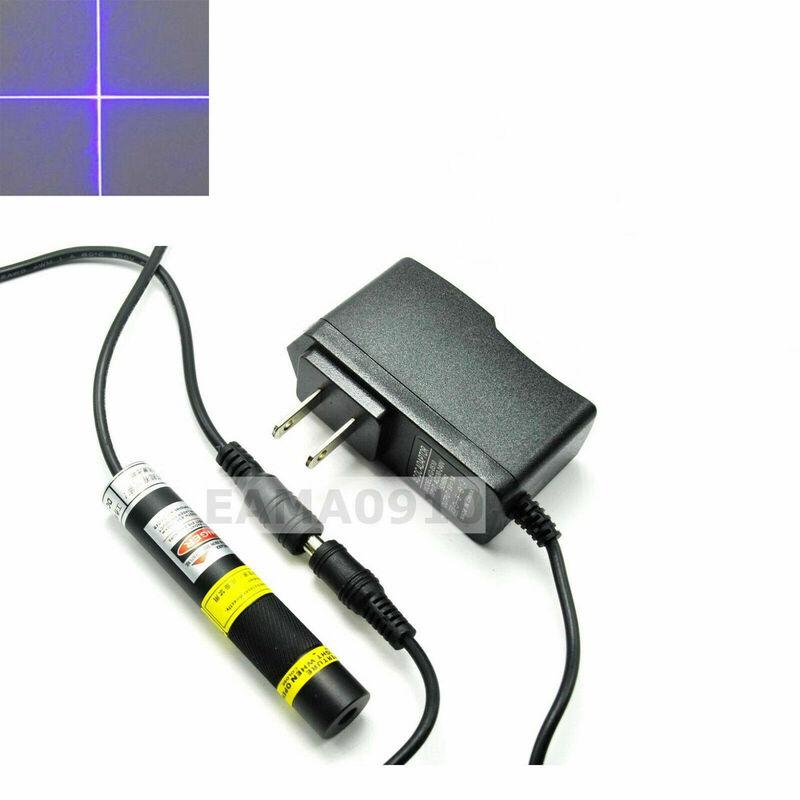 Localizador focusável do módulo do diodo laser com adaptador 5V, violeta e azul, 405nm, 100mW