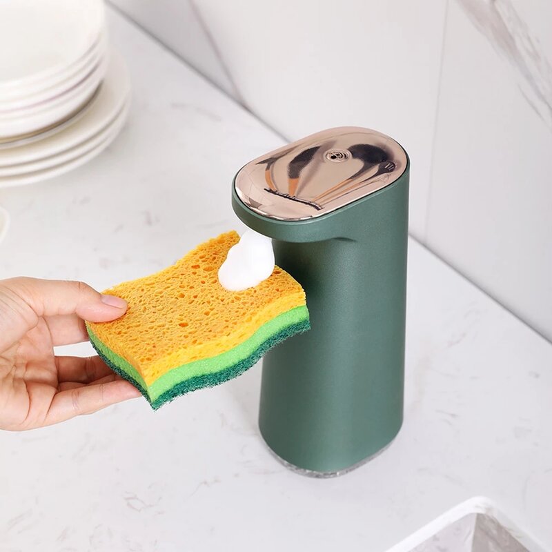Dispensador automático de jabón líquido, dispositivo portátil de espuma sin contacto, recargable por USB, para baño y cocina