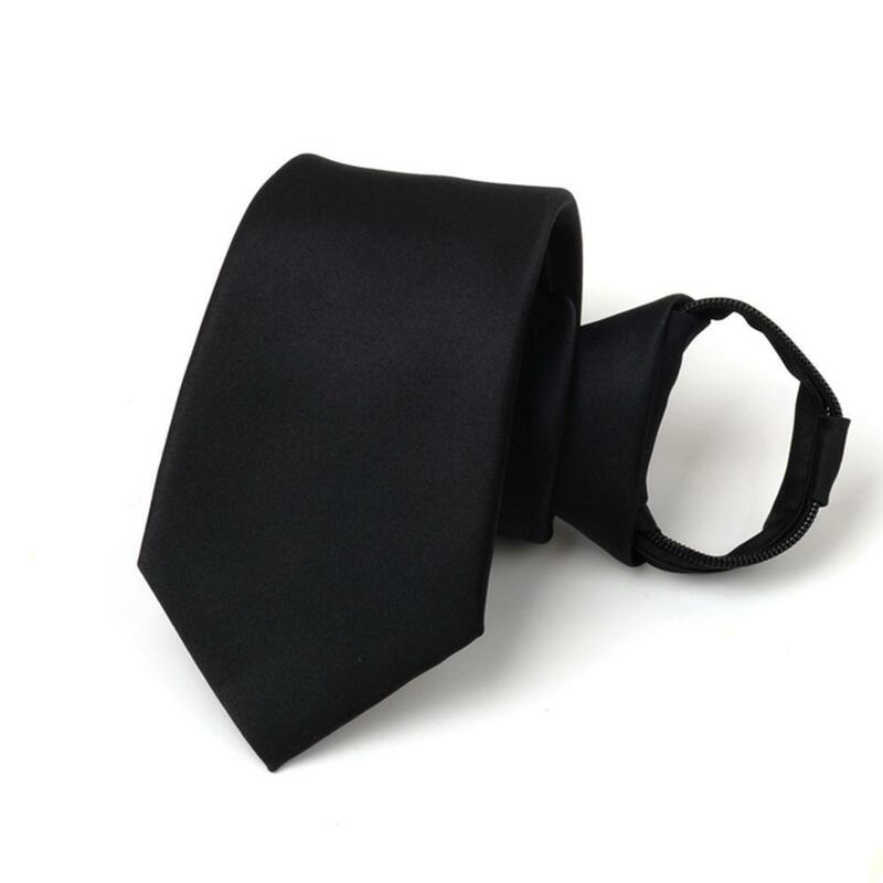 Men Lazy Zipper Tie Black Clip On Men Tie Security Ties Men Women Unisex Tie Clothes Necktie Funeral Flight Attendant Black Tie
