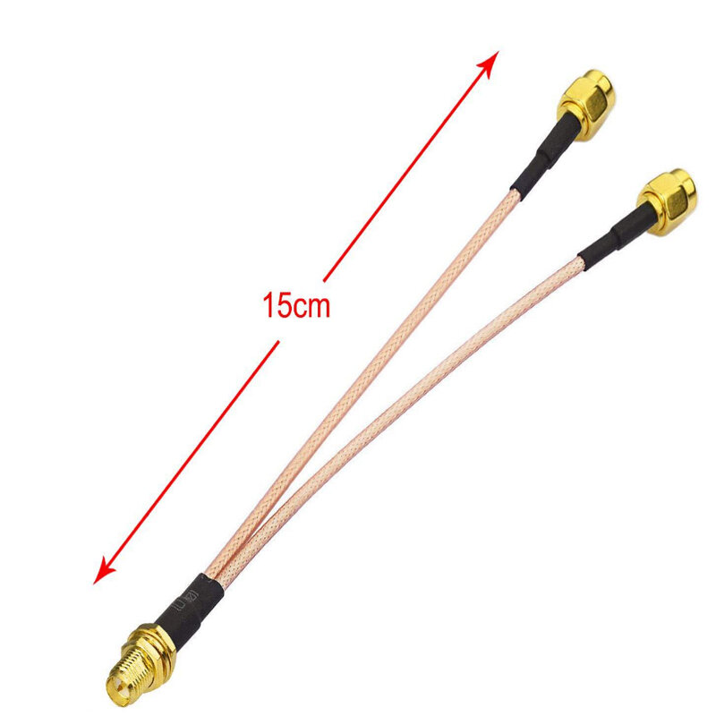Adaptateur de câble d'antenne coaxial RG316 FPV femelle vers 2 SMA mâles, à sertir, à faible perte, haute qualité
