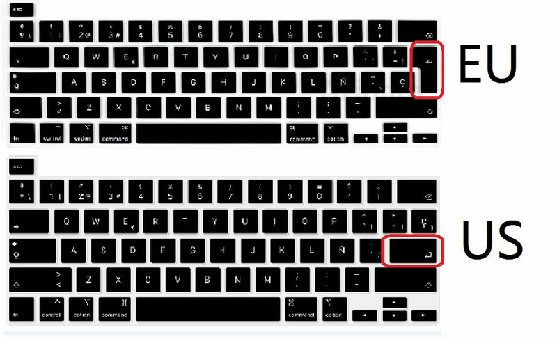 Protetor de capa de teclado de silicone, macio para MacBook Pro 16, A2141, Pro 13, Chip M1, A2338, espanhol, UE, EUA, A2251, A2289, 2020