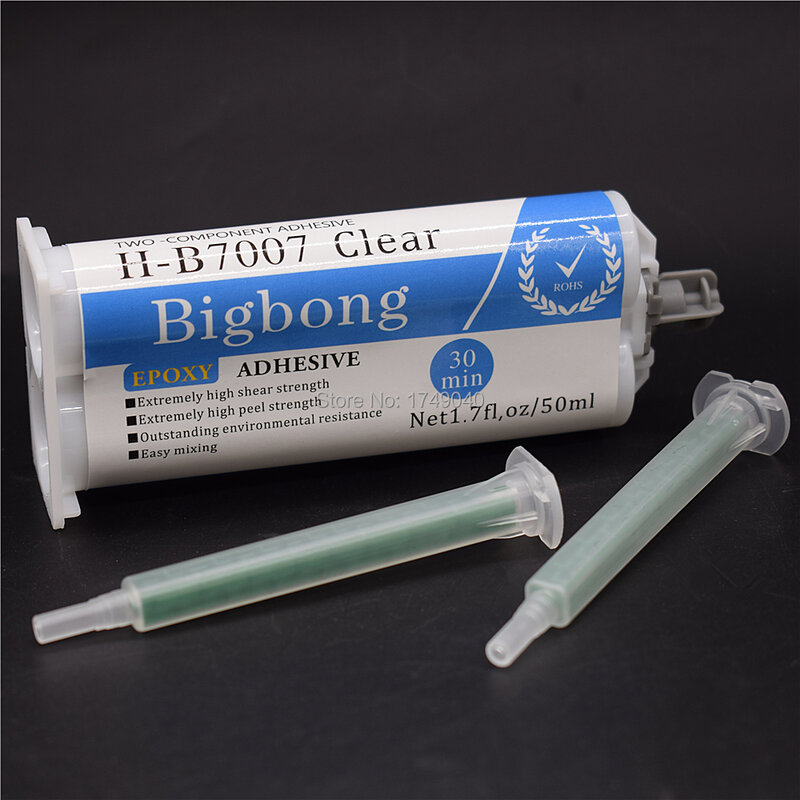 50ml Epoxy Resin Structural Glue 1:1 Strong Adhesive AB Glue with 2pc Mixing Nozzle for Wood Glass Plastic Metal Ceramic Bonding