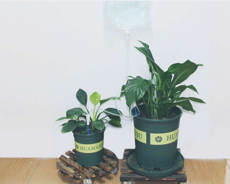 Bolsa de goteros de riego automático de 3,5 litros, solución nutritiva para plantas de jardín interior, con flujo ajustable