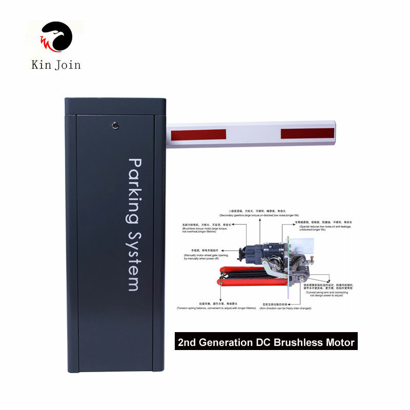 KinJoin-Brazo de barrera de aluminio plegable, portón de barrera, 180 grados