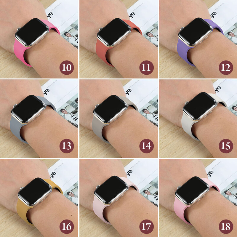 MU SEN Sport bracelet en Silicone pour Apple bracelet de montre 42mm 38mm 40mm 44mmBracelet bracelets de montre série Iwatch 4/3/2/1 montre-bracelet ceinture