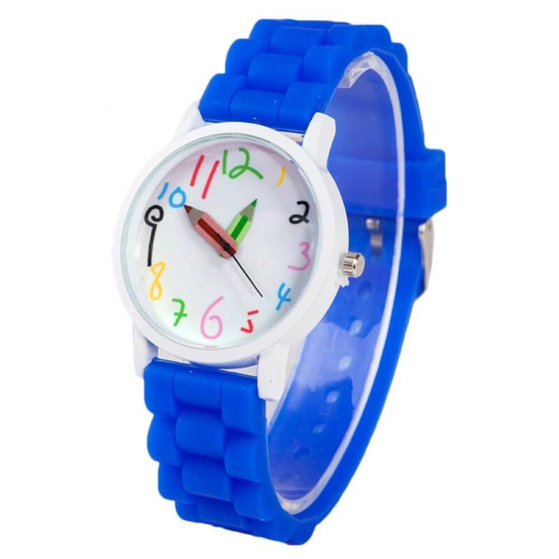 2021ใหม่แฟชั่นเด็กเด็กตัวเลขดินสอ Analog นาฬิกาข้อมือควอตซ์นาฬิกาเด็กนาฬิกาของขวัญอัจฉริยะเด็กดิจิตอลนาฬิกา