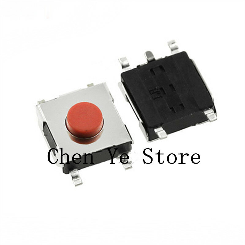 Toque Micro Interruptores de Botão, Interruptor Tact, SMD, Vermelho, 6x6x3.1MM, 6x3.1MM, 6.2x6.2x3.1MM, 5 Pin Feet, Frete Grátis