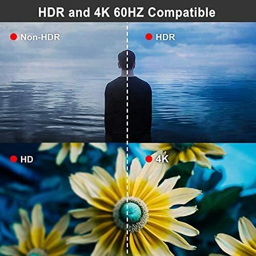 4k 60hz hdmi conversor de extrator de áudio spdif + 3.5mm saída suporta hdmi 2.0, 18gpbs largura de banda, hdcp 2.2, dolby digital/dts