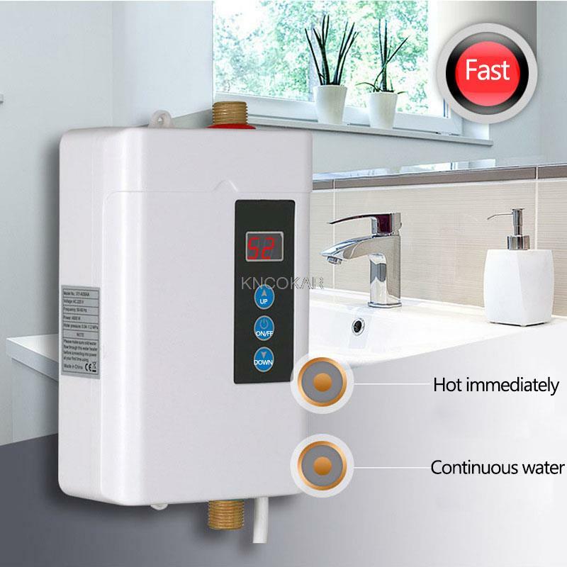 110/220V Instant Elektrische Wasser Heizung Intelligente Touch Heizung Schnelle 3 Sekunden Heiße Dusche mit Temperatur Display 4000W