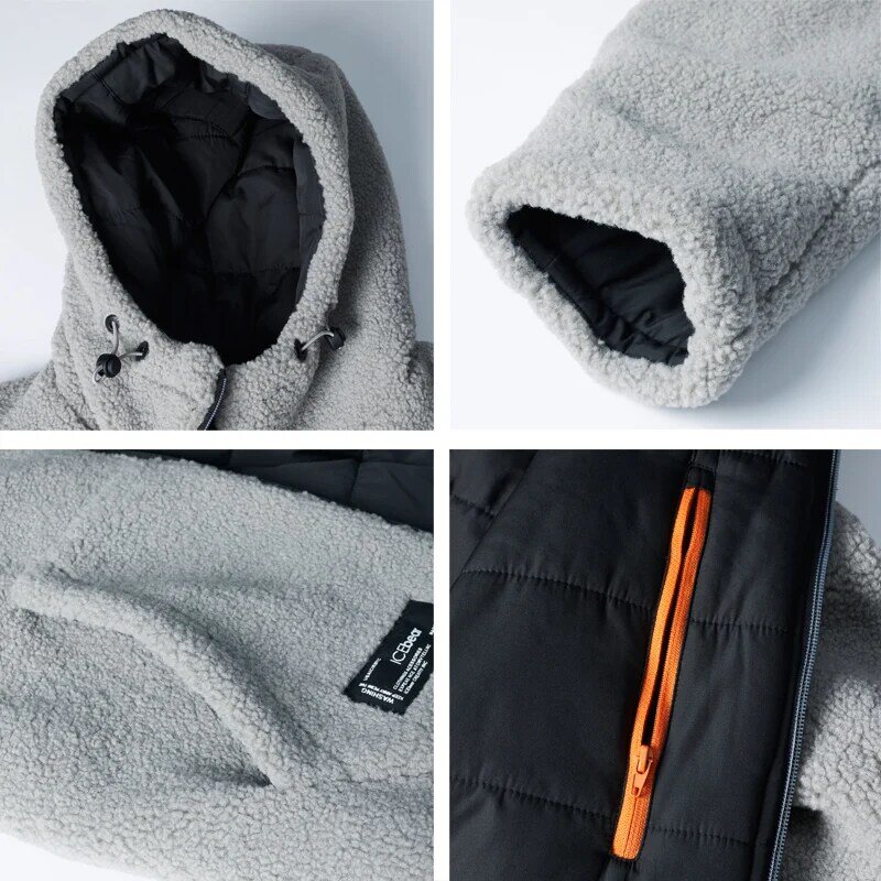 Icebear-새로운 겨울 여성용 재킷, 짧은 코튼 코트 폴라 플리스 재킷, 유니섹스 브랜드 의류 MWC20966D, 2022