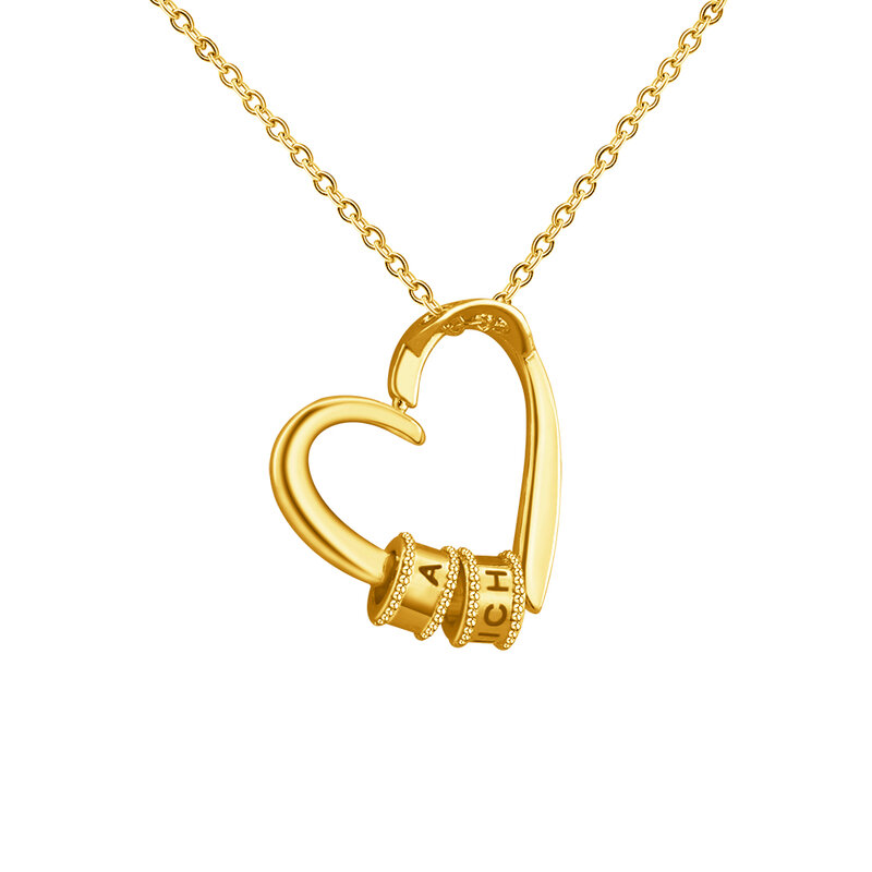 Персонализированное ожерелье с именем сердца, ожерелье с кулоном в виде сердца, персонализированный подарок на день матери