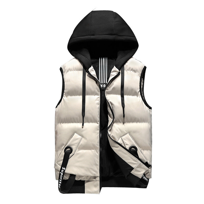 Męska kurtka bez rękawów kamizelka 2020 nowa moda zimowa Casual wąskie płaszcze bawełny wyściełane kamizelka męska kamizelka duży rozmiar M-4XL