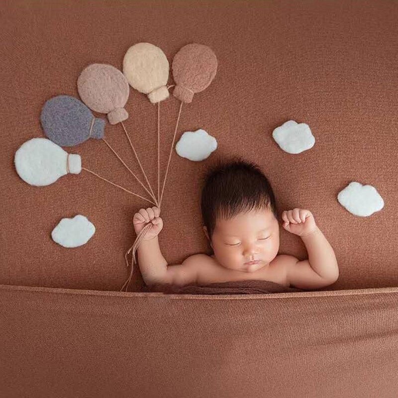 Baby Wolvilt Ballon/Cloud Decoraties Pasgeboren Fotografie Props Infant Photo Schieten Accessoires