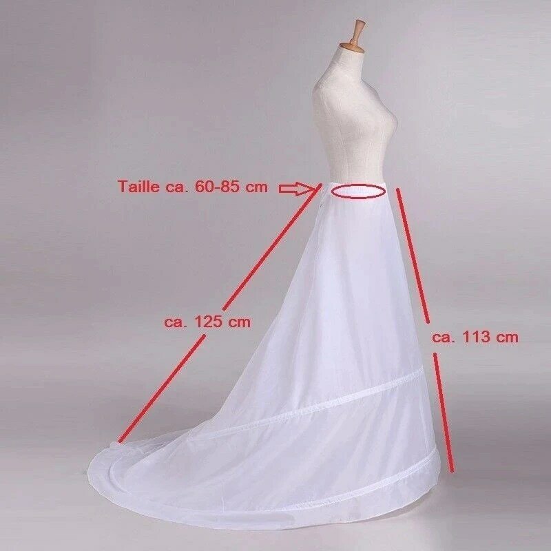 Falda de Aro para vestido de novia, enagua blanca, 2 anillos, novedad