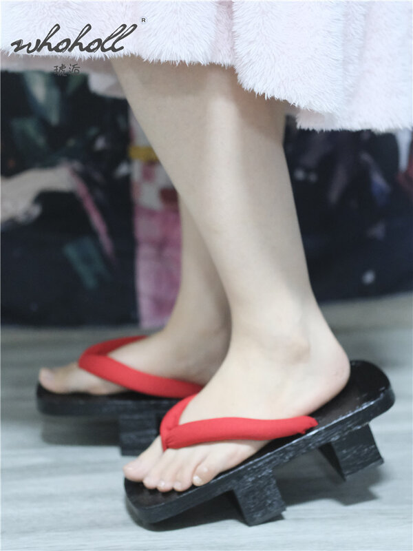 Sandal Wanita Musim Panas Jepang Geta Bakiak Kayu Geisha Samurai Sepatu Cosplay Anime Sandal Platform Bawah Tebal Sandal Jepit Pria