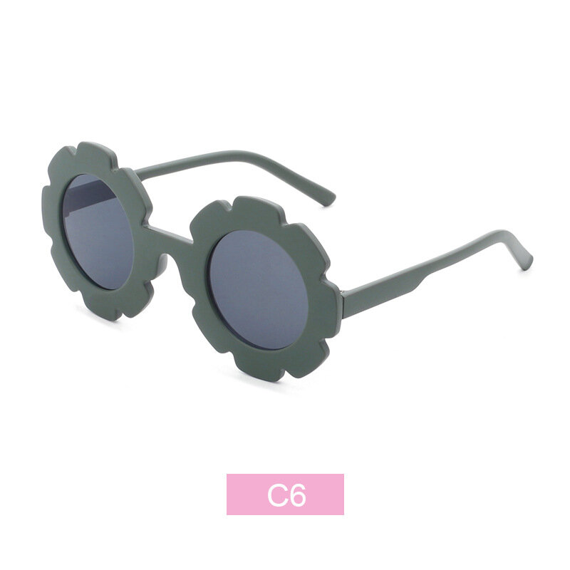 해바라기 귀여운 아기 꽃 만화 패션 다채로운 어린이 꽃잎 안경 선글라스, 무료 배송