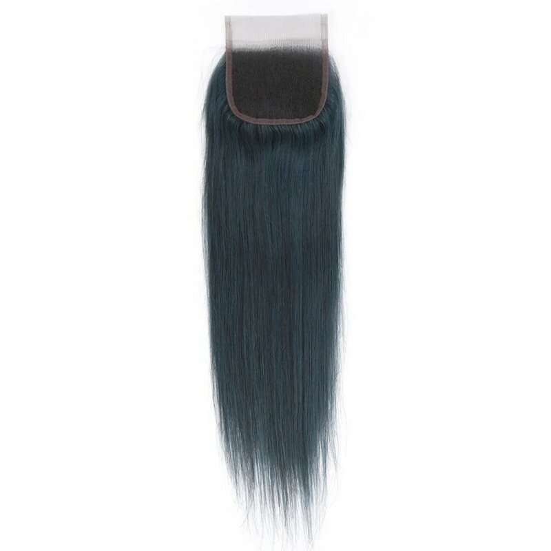Пряди Реми Форте, прямые, с застежкой, 26 дюймов, синие пряди застежкой, 100% бразильские пупряди волос, 3/4 пряди