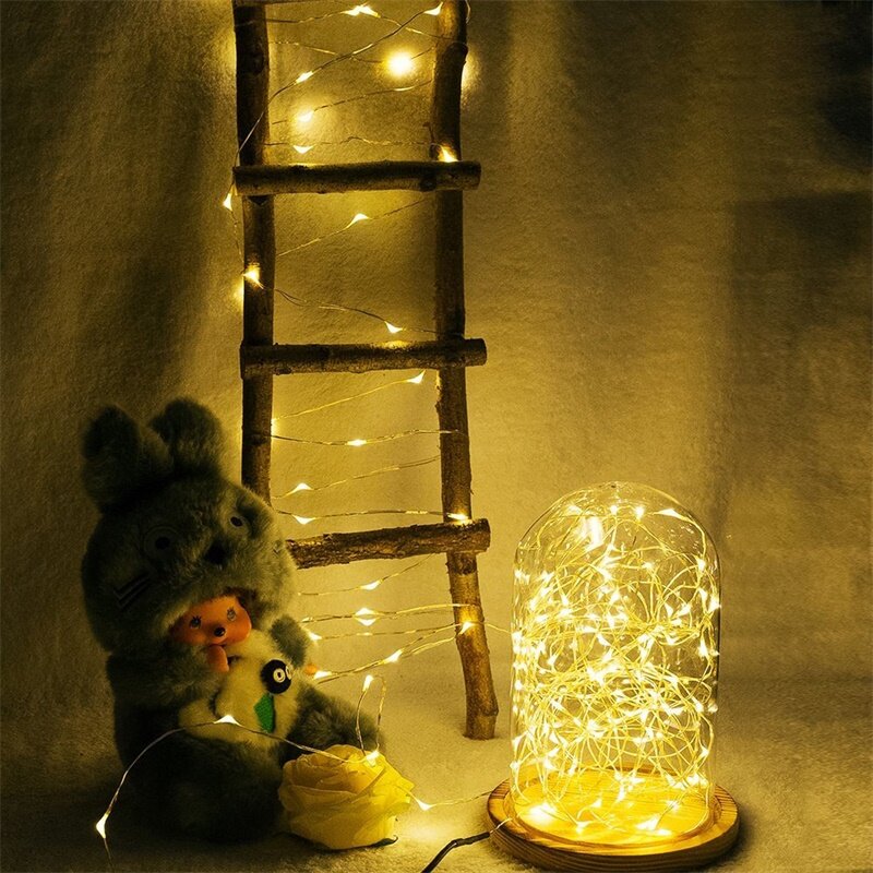 LEDストリングライト,2m,20個,銀銅線,家庭用,クリスマス,結婚式,装飾,電池3個