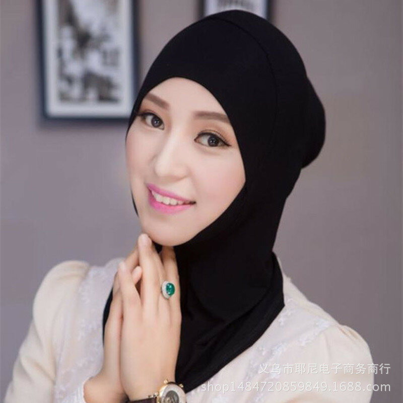 2022 Muslim stretch Turban cap Full Cover Inner Hijab Caps Islamic Underscarf Bonnet Solid Modal Under Scarf caps turbante mujer