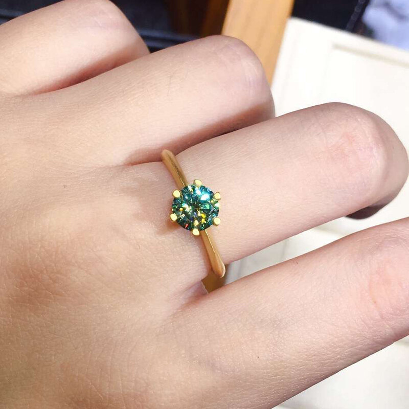 Klassieke Ronde Blauwe Groene Cz Zirkoon Ringen Voor Vrouwen Verloving Trouwring Bruids Sieraden Mode Accessoires Minnaar 'S Ring