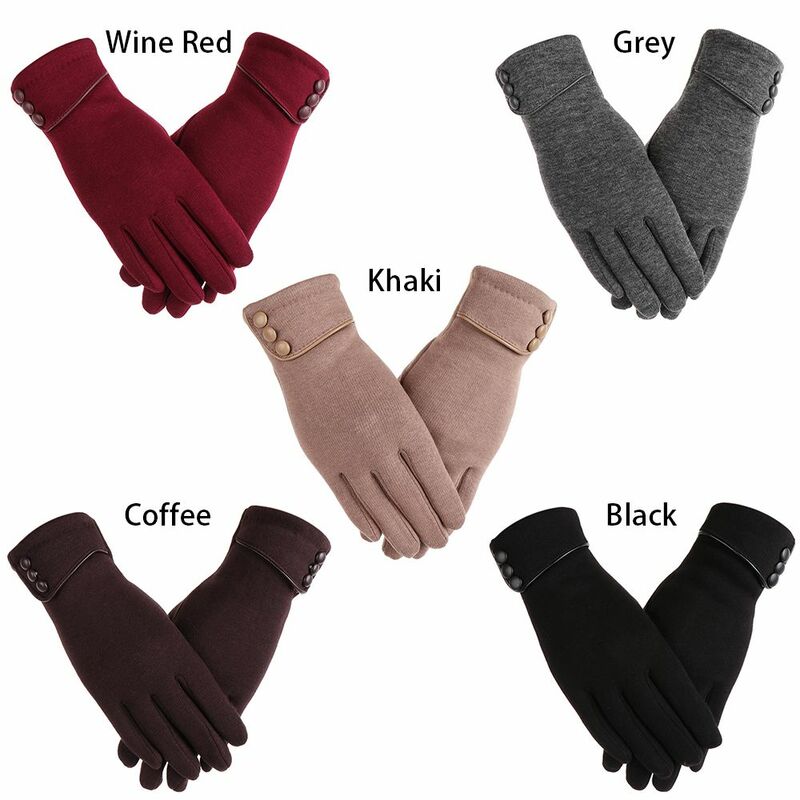 Graceful Winter Warm Thicken Touch Screen Gloves Plus Velvet Driving Mittens Skiing Gloves