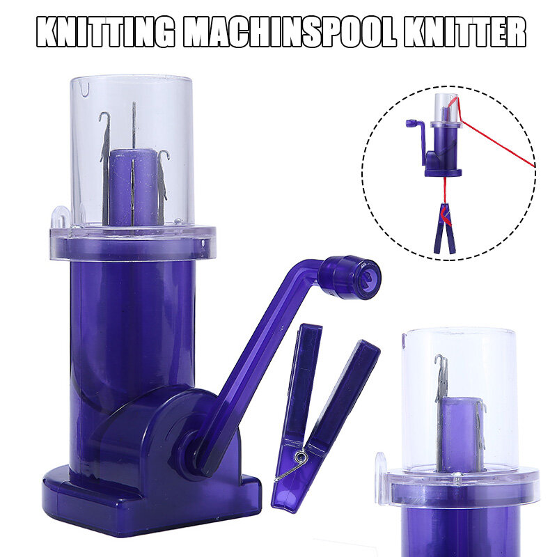 Nowa instrukcja plastikowa maszyna dziewiarska Knitter DIY praca ręczna upiększyć dzianiny splot narzędzie automatyczne do dziania spiralny węzeł