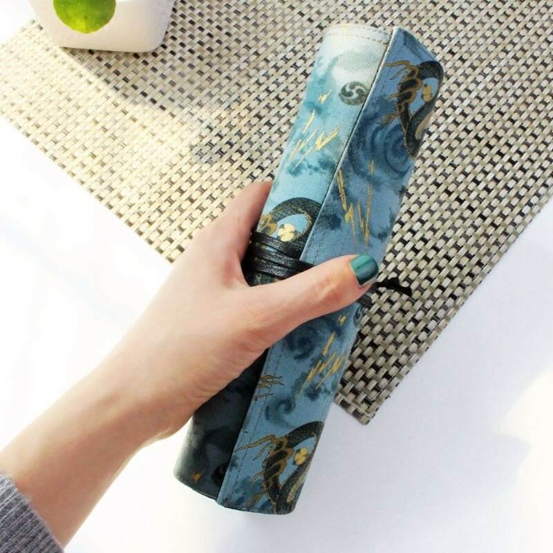 High Quality Cotton Handmade Fountain Pen  Curtain Pen Bag For Students' Sationery Box
