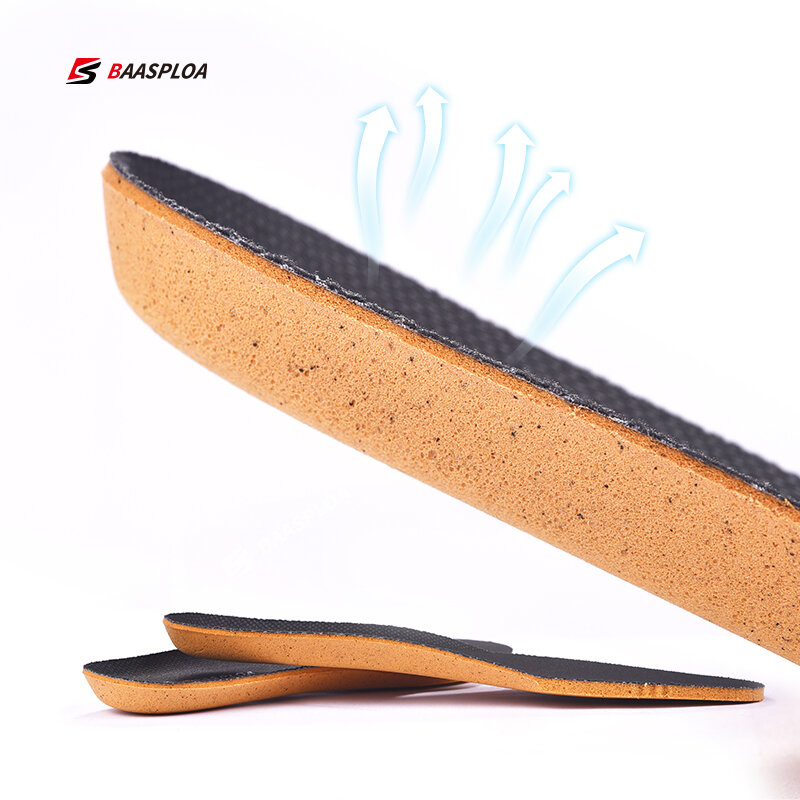 Новинка 2021, брендовые графеновые дезодорирующие стельки Baasploa для кроссовок, легкие дышащие вставки, повседневные стельки с всасывающим потоотделением