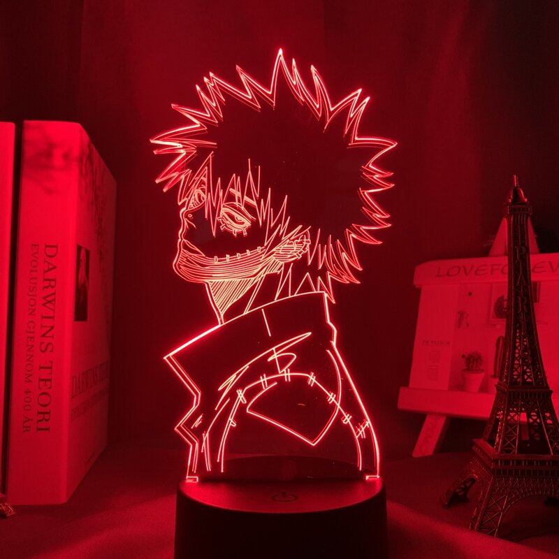 อะคริลิค3d โคมไฟอะนิเมะ My Hero Academia Dabi Led Light สำหรับห้องนอน Decor Cool Manga ของขวัญสำหรับเขา Rgb ที่มีสีสัน night Light Dabi