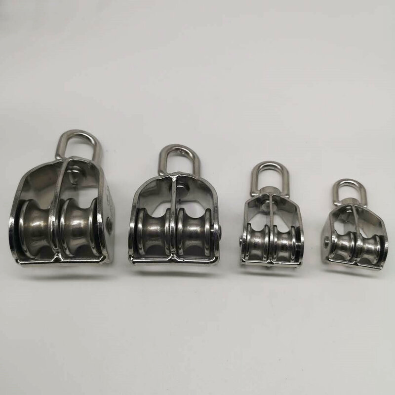 M25 304# Stainless Steel 360 Degree Rotation  Double pulley Swivel