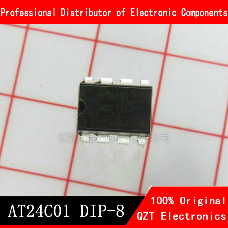 10 pces 24c01 at24c01 dip8 24c01an 24c01bn dip-8 novo e original chipset ic