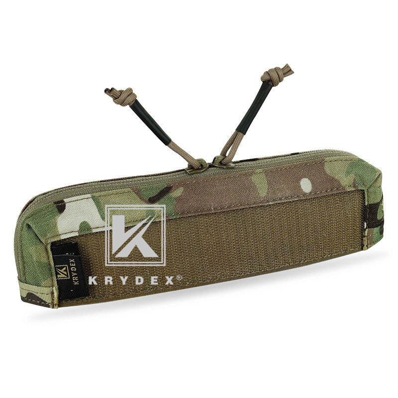 Krydex colete tático bolso de inserção com zíper para mk3 chassi equipamento peito comprimento total duplo painel zíper acessórios bolsa armazenamento