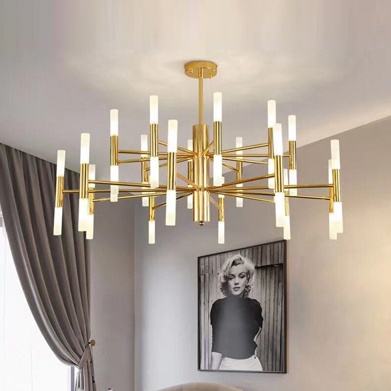 Скандинавская Современная черная/Золотая светодиодная люстра, потолочная лампа в стиле арт-деко для кухни, гостиной, лофта, спальни, G4