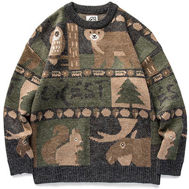 Y2k-suéter de punto Vintage para hombre y mujer, ropa de calle estilo Hip Hop Harajuku, Tops de invierno