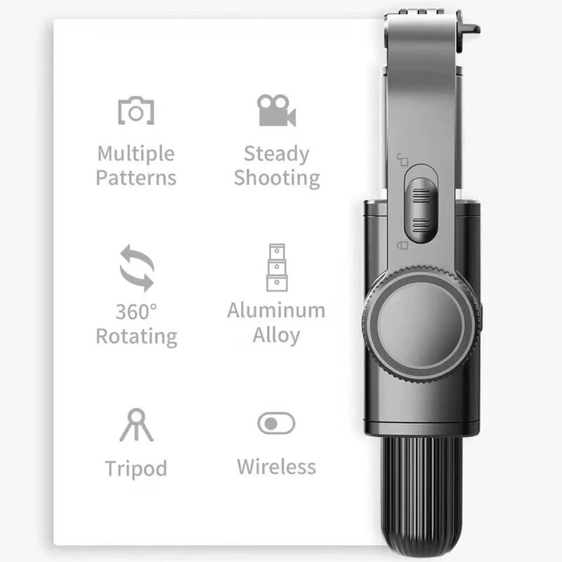 FANGTUOSI-Handheld Cardan Estabilizador, Celular Sem Fio, Gravação De Vídeo, Smartphone, Câmera De Ação, Telefone