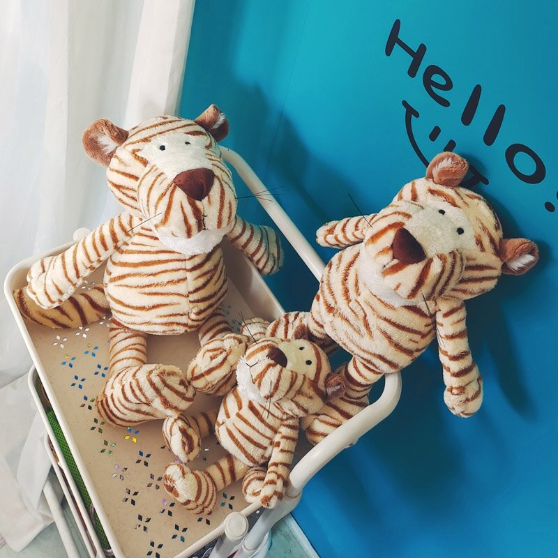 25/35/45CM simpatici giocattoli di tigre di peluche roba Kawaii foresta animale bambole decorazione della casa compleanno giocattoli di natale per bambini amici