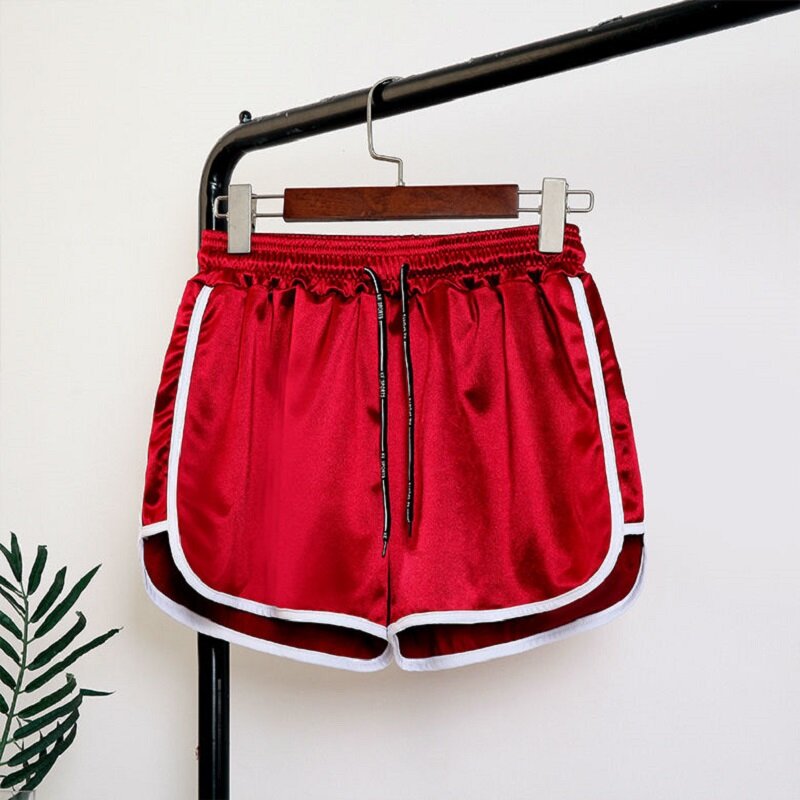 Pantalones cortos de cintura alta para mujer, Shorts informales de Color liso, a la moda, para el hogar, S-5XL