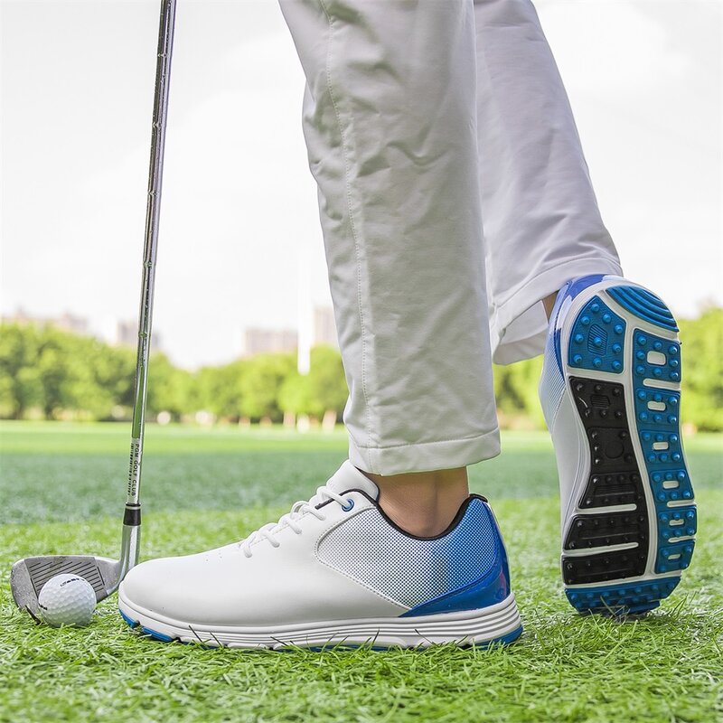 Sapatos de golfe à prova dwaterproof água para homem tamanho grande eua 7-14 dos homens ao ar livre tênis de treinamento de golfe esporte clássico masculino formadores
