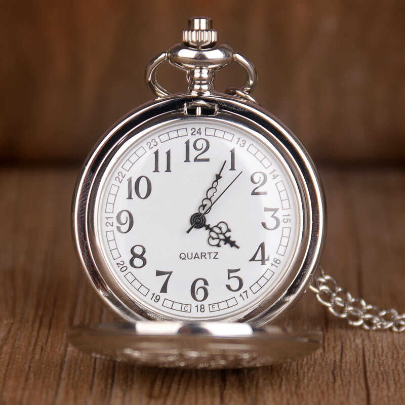แฟชั่น Silver Hollow Dial Steampunk Quartz นาฬิกาพ็อกเก็ตนาฬิกาสแตนเลสจี้ของขวัญผู้ชายผู้หญิงเพื่อน