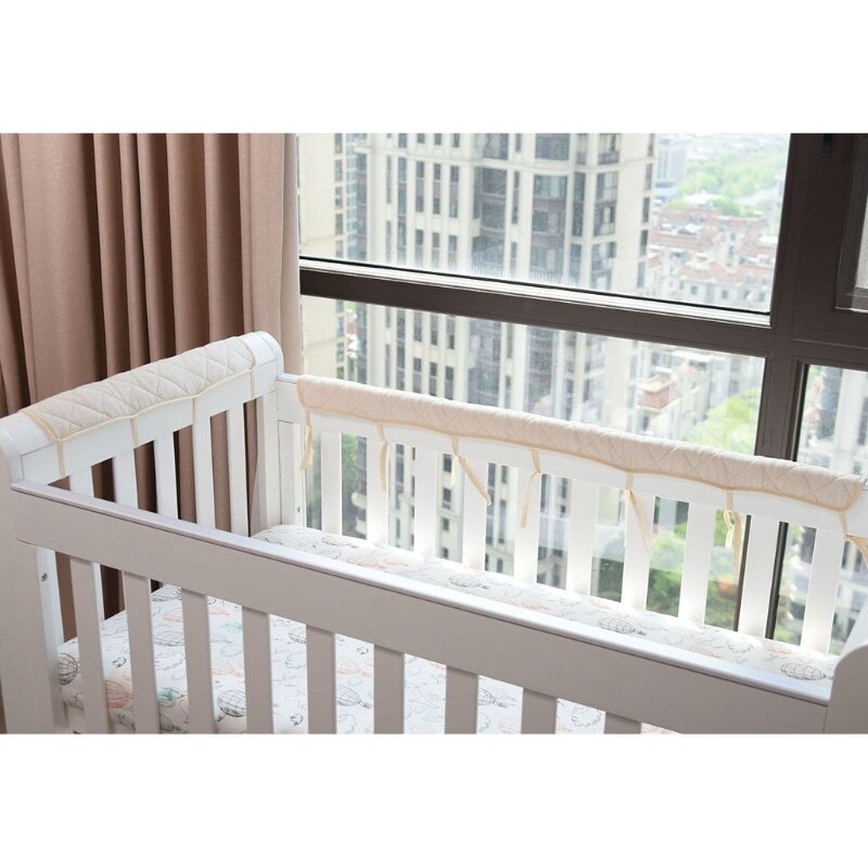 Baumwolle Krippe Schutz Wrap Rand Baby Anti-biss Einfarbig Bett Stoßstange Zaun Leitplanke Baby Pflege Baby Sicherheit Produkte