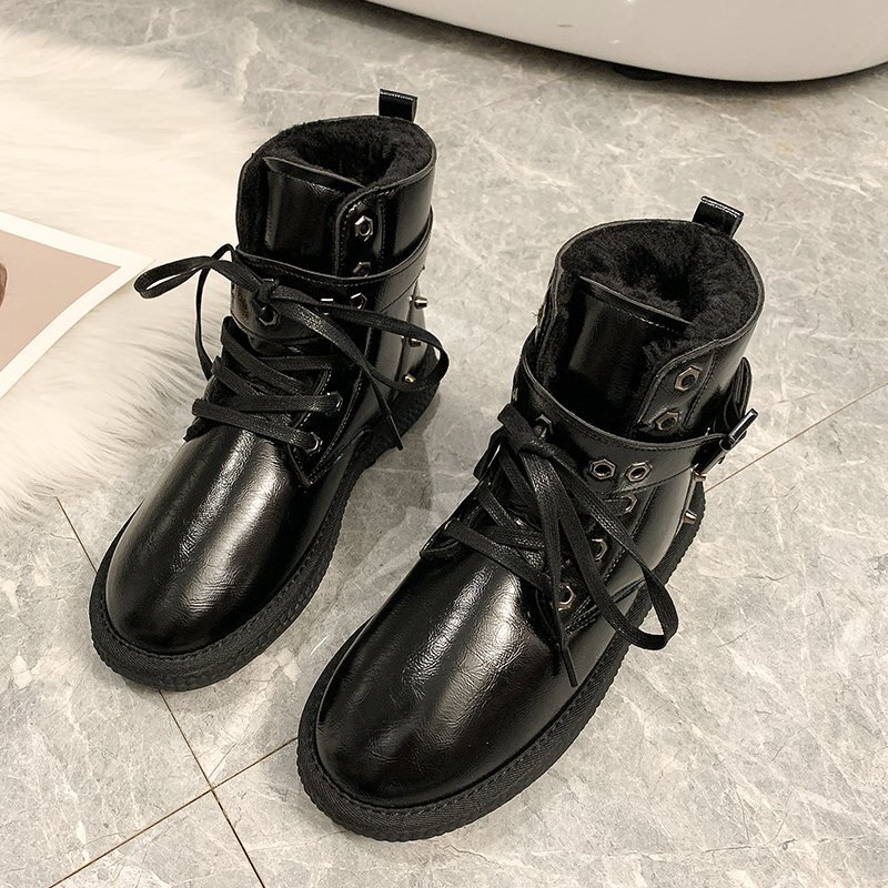 2020 hiver femmes chaud bottines plate-forme chaussures mode noir en peluche bottes courtes femmes argent chaud fourrure neige bottes