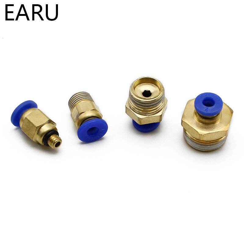 Air Pneumatic 10mm 8mm 12mm 6mm 4mm Hose Tube 1/4"BSP 1/2" 1/8" 3/8" Male Thread Air Pipe Connector Quick Coupling Brass Fitting